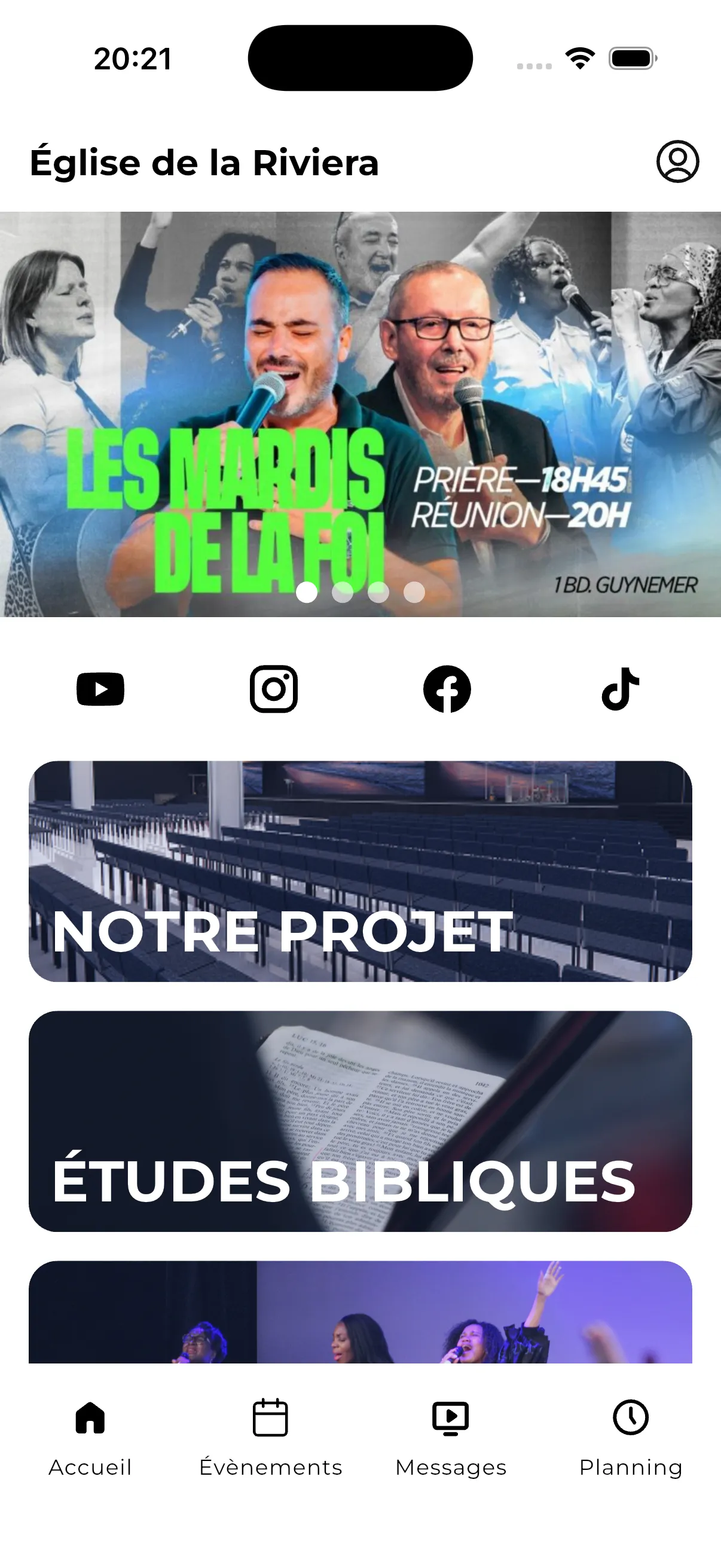 Accueil Eglise Riviera